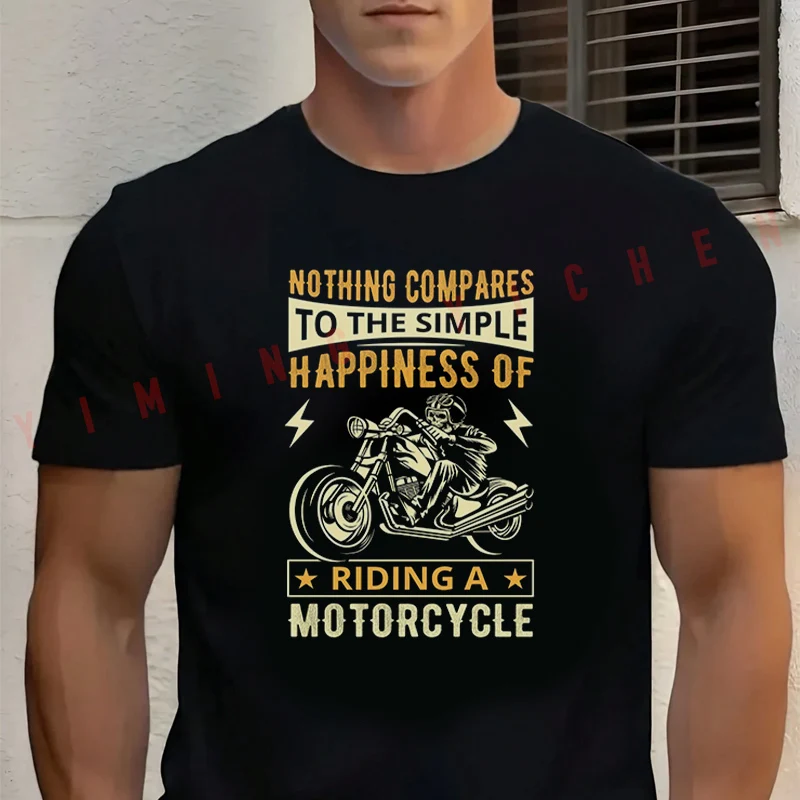 No Thing Compares To The Simple Happiness Of Riding A Motorcycle T-Shirt Men‘s Cotton Summer Short-sleeved Casual Tops Tee 2026
No Thing Compares To The Simple Happiness Of Riding A Motorcycle T-Shirt Men‘s Cotton Summer Short-sleeved Casual Tops Tee 2026