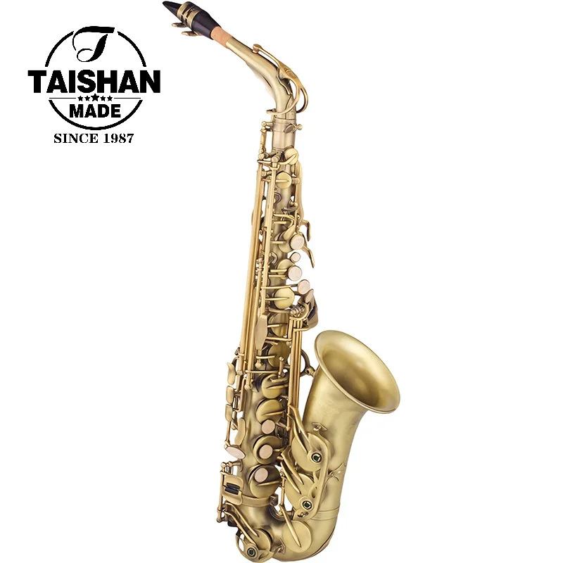 Matte Antique Bronze Finish Adjustable Brass Body Alto Saxophone Eb Tone Vintage Style Performance Use Taishan TSAS-6000L
Matte Antique Bronze Finish Adjustable Brass Body Alto Saxophone Eb Tone Vintage Style Performance Use Taishan TSAS-6000L