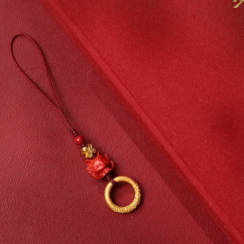 Natural high content cinnabar mobile phone chain small fox recruit stelling silver nine tail fox pendant pendant bag oments
Natural high content cinnabar mobile phone chain small fox recruit stelling silver nine tail fox pendant pendant bag oments