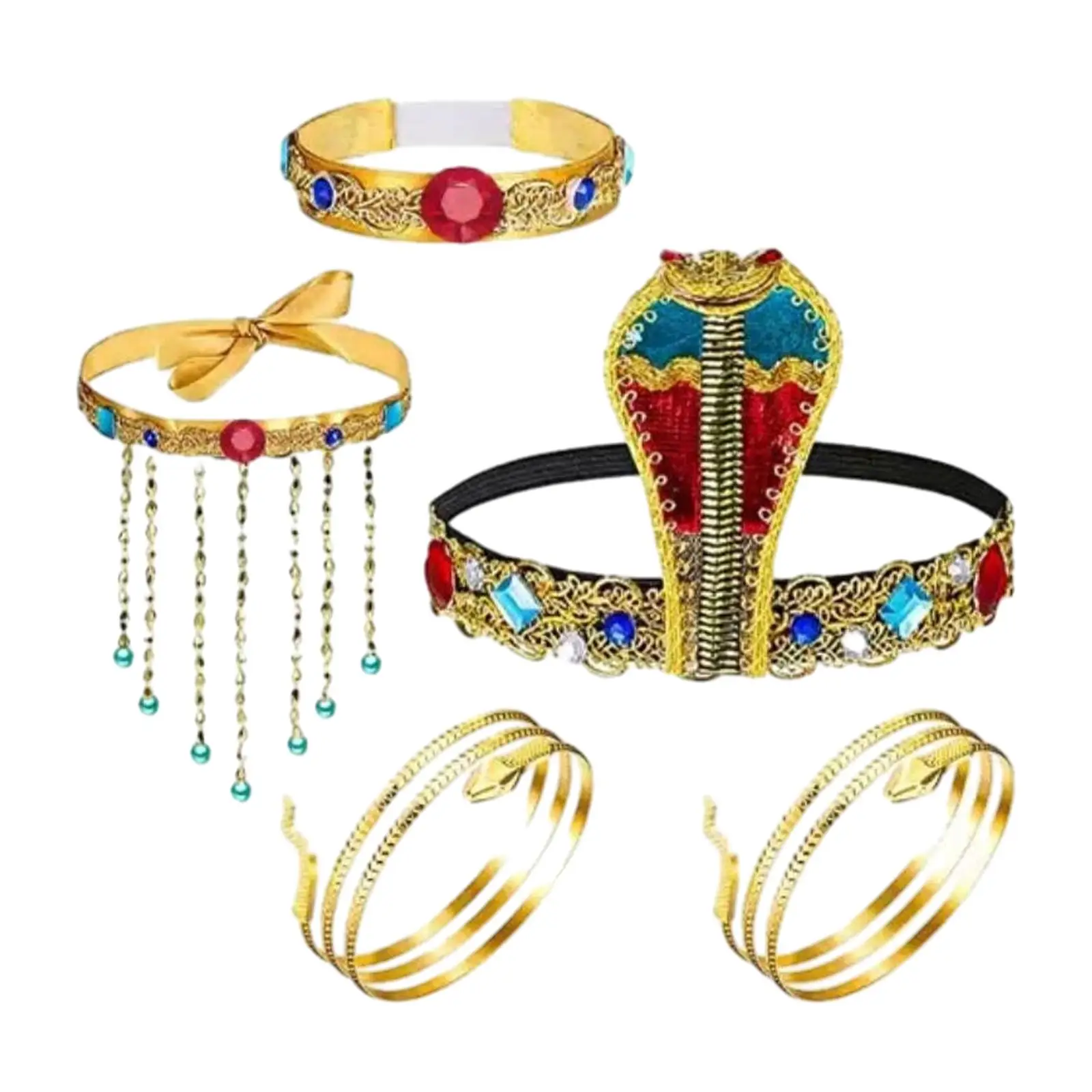 5Pcs Women's Egyptian Costume Accessories with Arm Cuffs Snake Bracelets Dress up for Prom Birthday Events Wedding Fancy Dress
5Pcs Women's Egyptian Costume Accessories with Arm Cuffs Snake Bracelets Dress up for Prom Birthday Events Wedding Fancy Dress