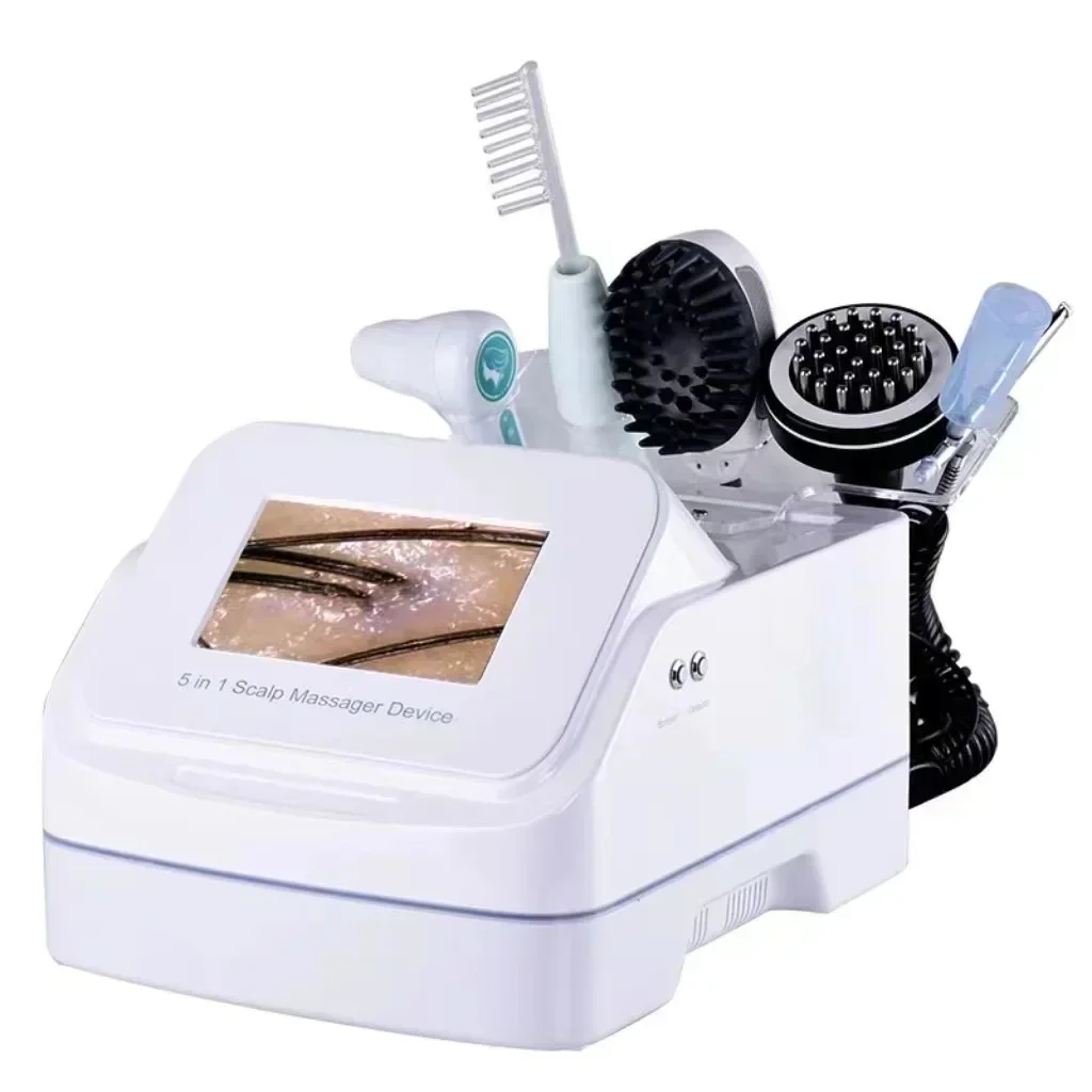5 in 1 Hair Scalp Care Massage Devices Scalp Analyzer Nanometer Spray Hair Therapy Machine Anti-hair Loss For Hair Salon
5 in 1 Hair Scalp Care Massage Devices Scalp Analyzer Nanometer Spray Hair Therapy Machine Anti-hair Loss For Hair Salon