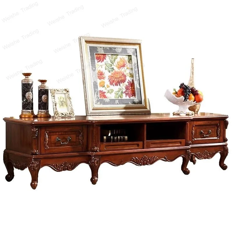 American all-solid wood TV cabinet, living room European TV, home retro TV cabinet
American all-solid wood TV cabinet, living room European TV, home retro TV cabinet