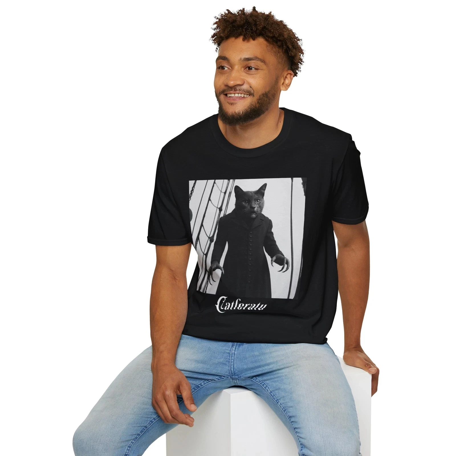 Catferatu Black Clever T-Shirt Cat Lovers Funny, Humor Nosferatu Vampire Summer Pure Cotton Men's T-shirt
Catferatu Black Clever T-Shirt Cat Lovers Funny, Humor Nosferatu Vampire Summer Pure Cotton Men's T-shirt