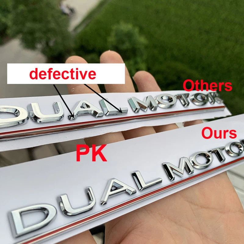 DUAL MOTOR Underlined Letters Emblem for Tesla Model 3 Car Styling Refitting High Performance Trunk Badge Sticker Chrome Black
DUAL MOTOR Underlined Letters Emblem for Tesla Model 3 Car Styling Refitting High Performance Trunk Badge Sticker Chrome Black