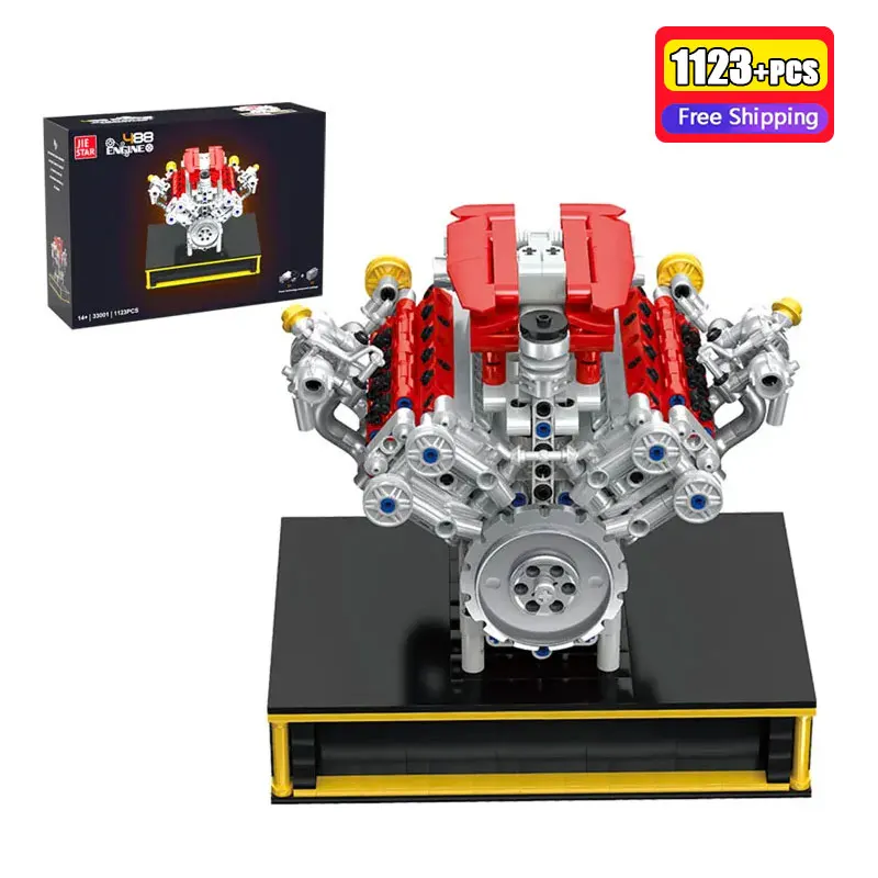 1123 шт. 488 V8 двигатель строительные блоки модель комплект реалистичный спортивный автомобиль моторизованная имитация обучающая сборная игрушка для детей
1123 шт. 488 V8 двигатель строительные блоки модель комплект реалистичный спортивный автомобиль моторизованная имитация обучающая сборная игрушка для детей