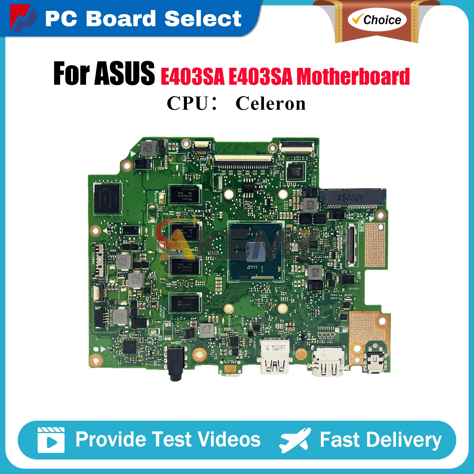 E403SA Laptop Motherboard For ASUS EeeBook E403S E403SA Notebook Mainboard With Celeron CPU 100% tests OK fast shipping stk
E403SA Laptop Motherboard For ASUS EeeBook E403S E403SA Notebook Mainboard With Celeron CPU 100% tests OK fast shipping stk