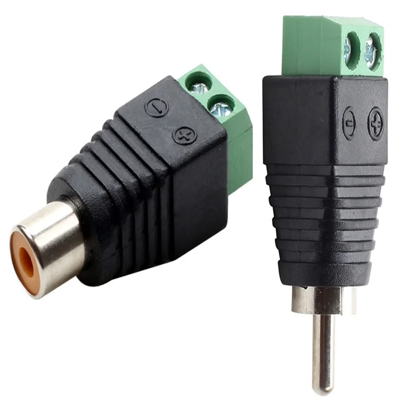 5PCS RCA Male Female Plug Socket To Terminal Block Adapter for RCA AV Audio Video CCTV Camera Speaker Wire Cable Connector
5PCS RCA Male Female Plug Socket To Terminal Block Adapter for RCA AV Audio Video CCTV Camera Speaker Wire Cable Connector