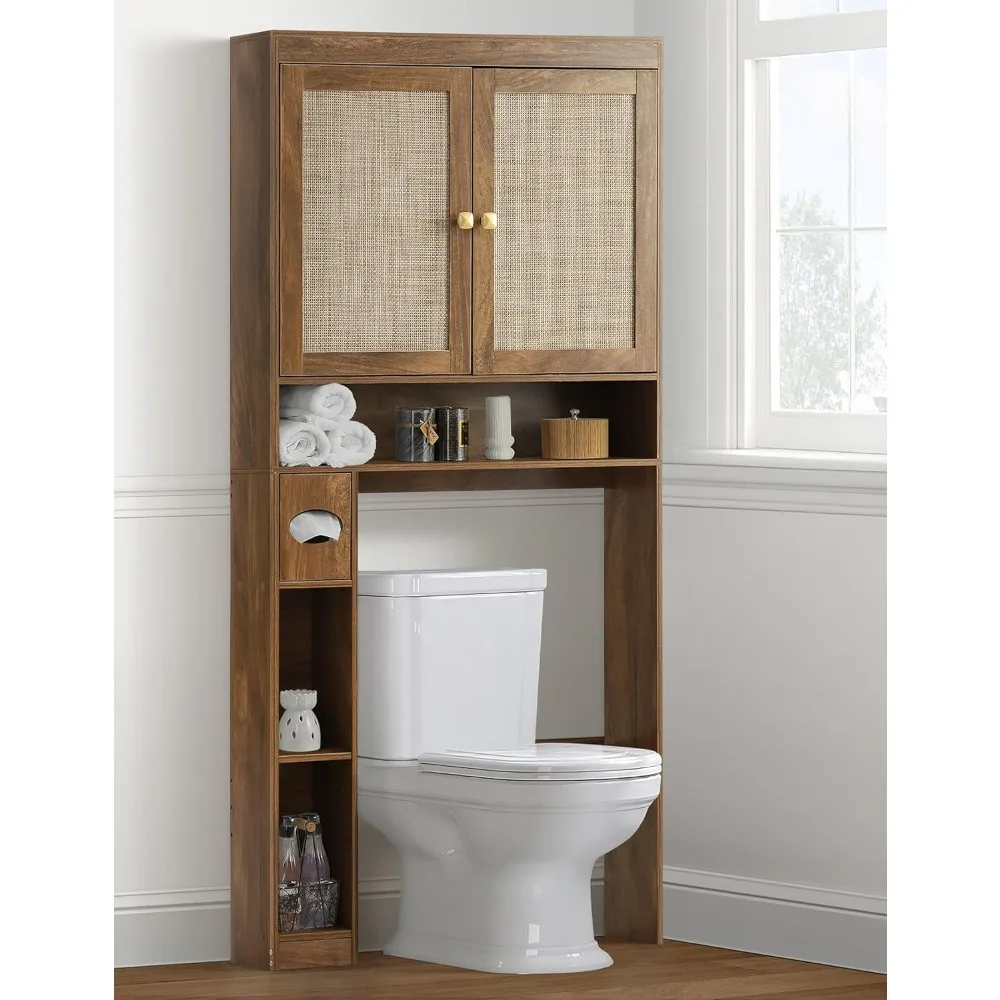 Over The Toilet Storage Cabinet, Over Toilet Bathroom Organizer with Double Doors and Adjustable Shelf, Freestanding Home Space
Over The Toilet Storage Cabinet, Over Toilet Bathroom Organizer with Double Doors and Adjustable Shelf, Freestanding Home Space