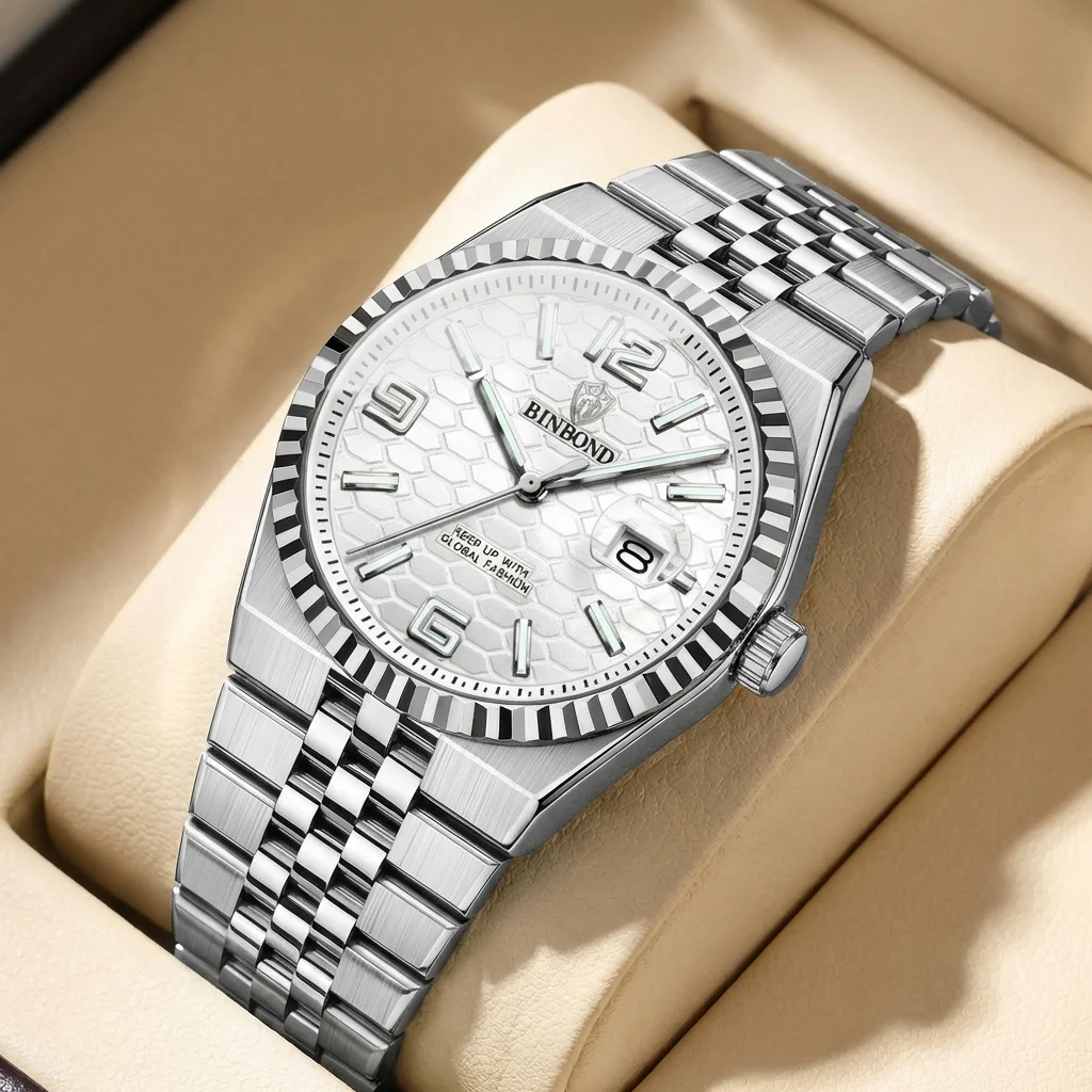 1 piece Fashion Watch with Silver Metal Strap, Honeycomb Texture Dial, Date Display, Simple and Elegant
1 piece Fashion Watch with Silver Metal Strap, Honeycomb Texture Dial, Date Display, Simple and Elegant
