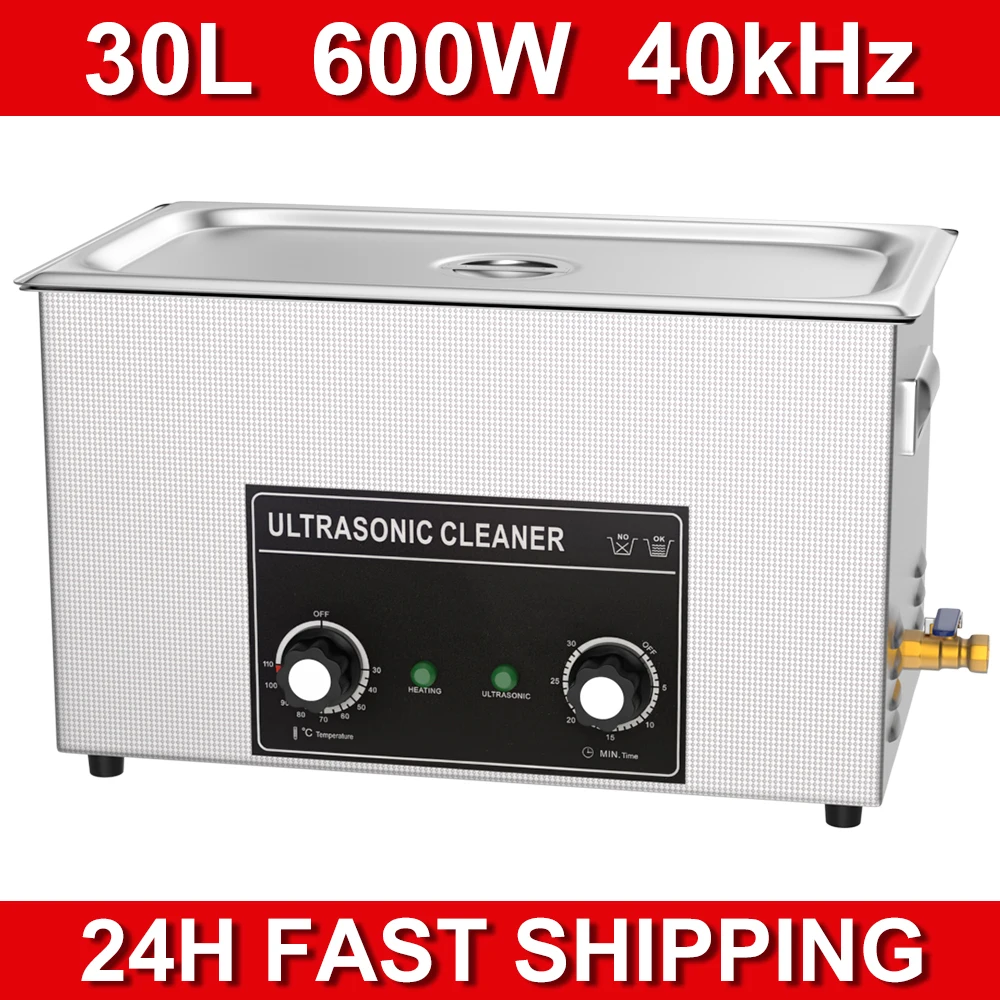 30L Ultrasonic Cleaning Machine with Heating Dental Watch Parts Nail Ultrasonic Cleanser Ultrasound Bath for Jewelry Ultra Sonic
30L Ultrasonic Cleaning Machine with Heating Dental Watch Parts Nail Ultrasonic Cleanser Ultrasound Bath for Jewelry Ultra Sonic