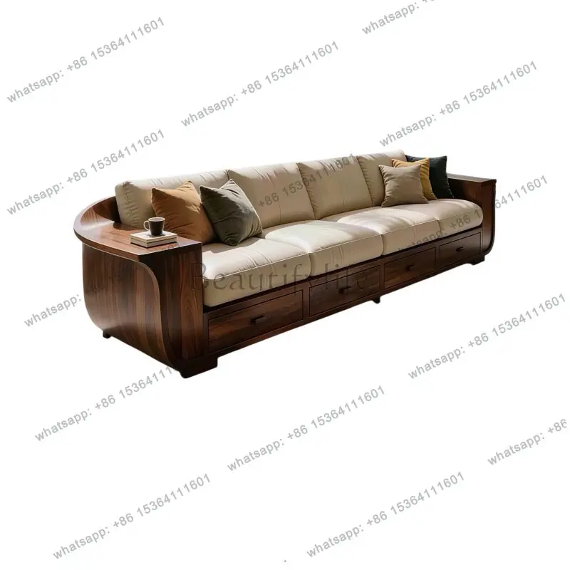 8New Chinese black walnut sofa three-person storage sofa removable and washable light luxury straight row
8New Chinese black walnut sofa three-person storage sofa removable and washable light luxury straight row