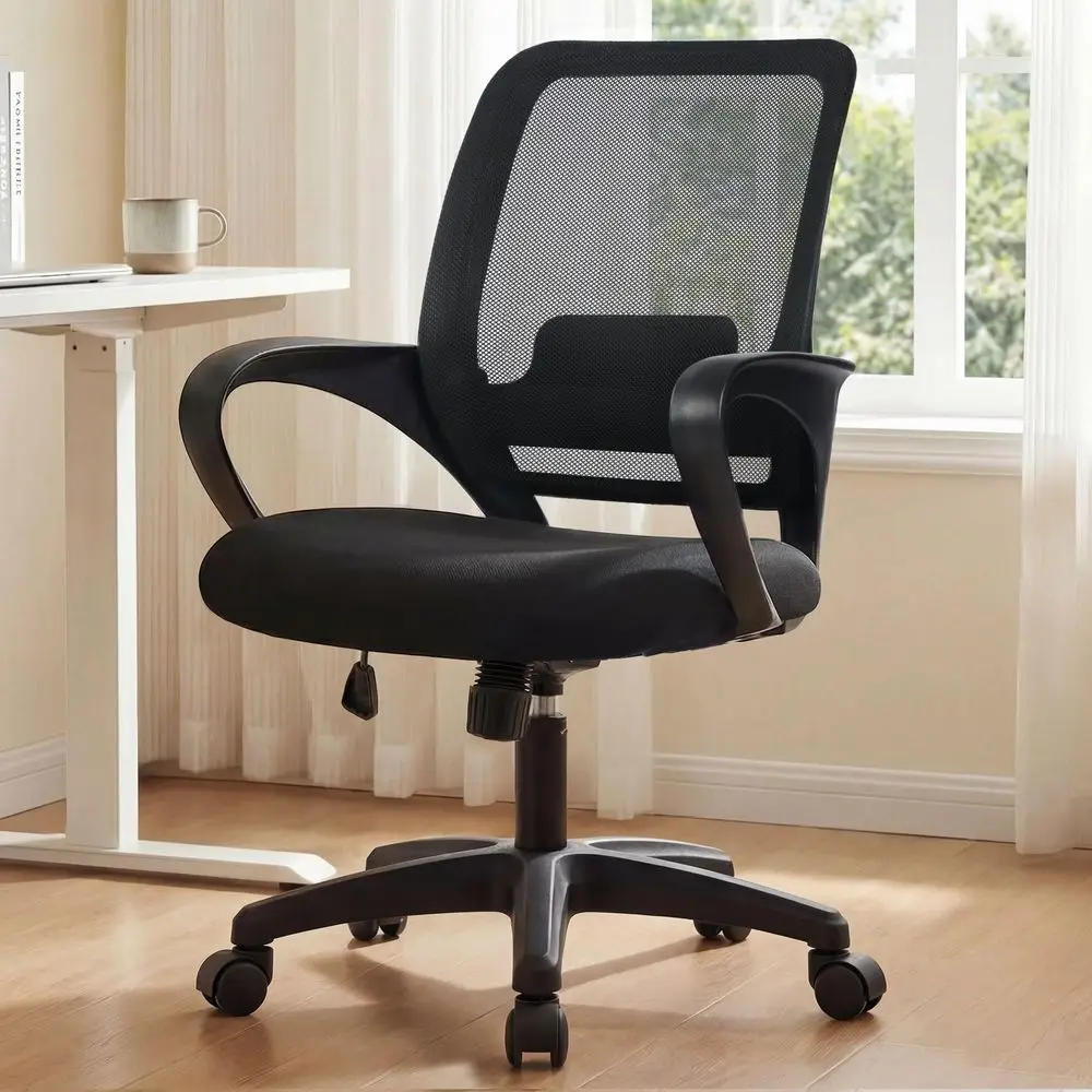 CHAIR Office Desk Ergonomic Computer Mesh Chair with Lumbar Mid Back Support Adjustable Height Swivel Rolling Wheels Comfy Task
CHAIR Office Desk Ergonomic Computer Mesh Chair with Lumbar Mid Back Support Adjustable Height Swivel Rolling Wheels Comfy Task