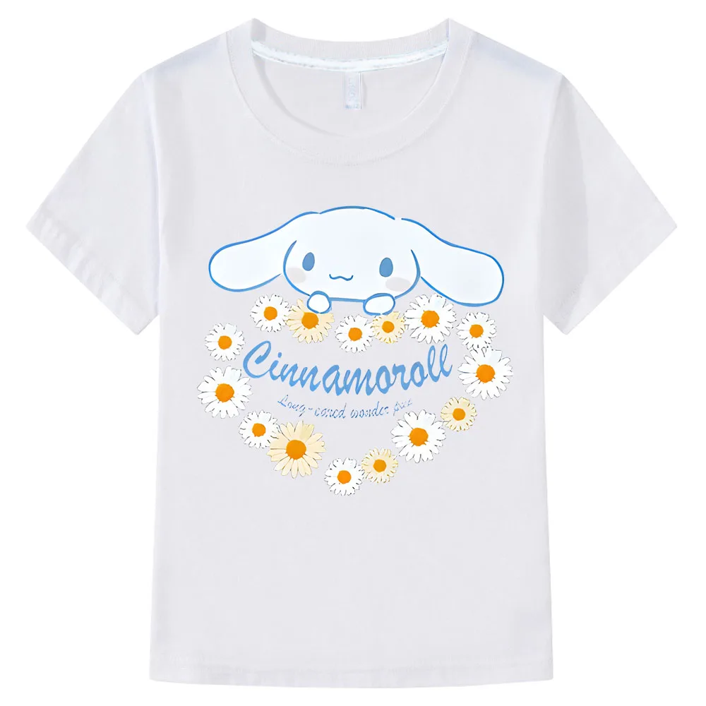 Cinnamoroll Kids Clothes Children's Short Sleeve Cartoon Print T-shirt Fashion Clothes 3-12 Years Birthday Top Baby's Boys Tees
Cinnamoroll Kids Clothes Children's Short Sleeve Cartoon Print T-shirt Fashion Clothes 3-12 Years Birthday Top Baby's Boys Tees