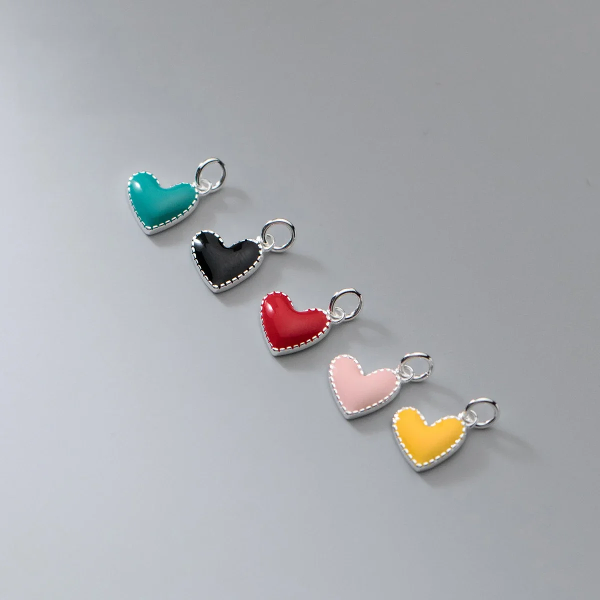 925 Silver Charms Heart Pendant Charms DIY Pendant Necklace Accessries Jewelry Silver 925 Colorful
925 Silver Charms Heart Pendant Charms DIY Pendant Necklace Accessries Jewelry Silver 925 Colorful