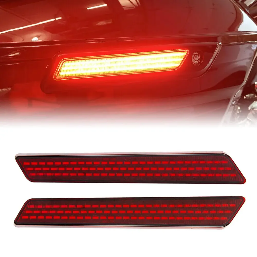 Motorcycle LED Rear Saddlebag Latch Turn Brake Run Lamp Light For Harley Touring CVO Road King Street Glide Limited FLHR 14-22
Motorcycle LED Rear Saddlebag Latch Turn Brake Run Lamp Light For Harley Touring CVO Road King Street Glide Limited FLHR 14-22