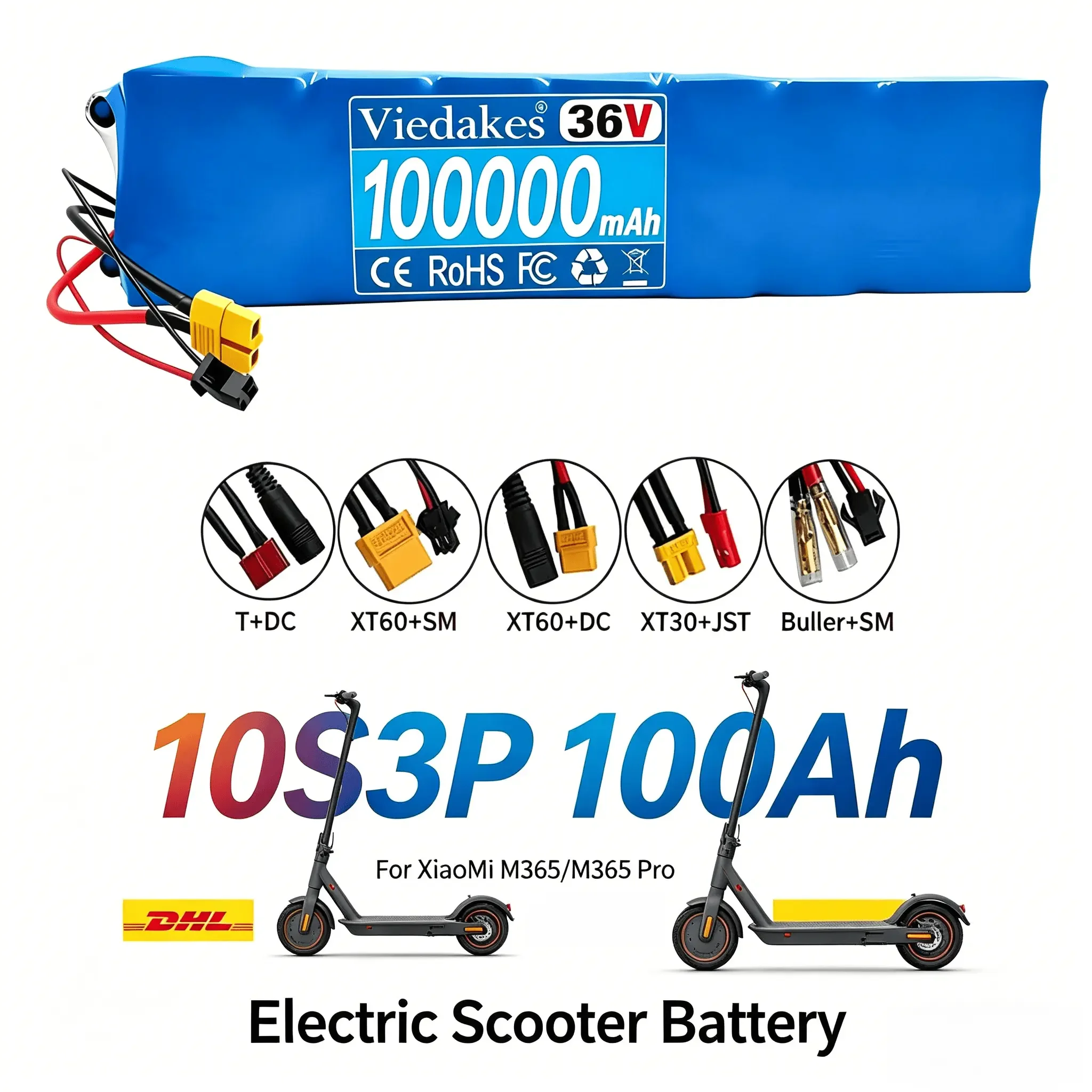 36V 100Ah Portable Rechargeable Battery Pack Long Driving Range Accessory For XiaoMi M365 M365 Pro Electric Scooter
36V 100Ah Portable Rechargeable Battery Pack Long Driving Range Accessory For XiaoMi M365 M365 Pro Electric Scooter