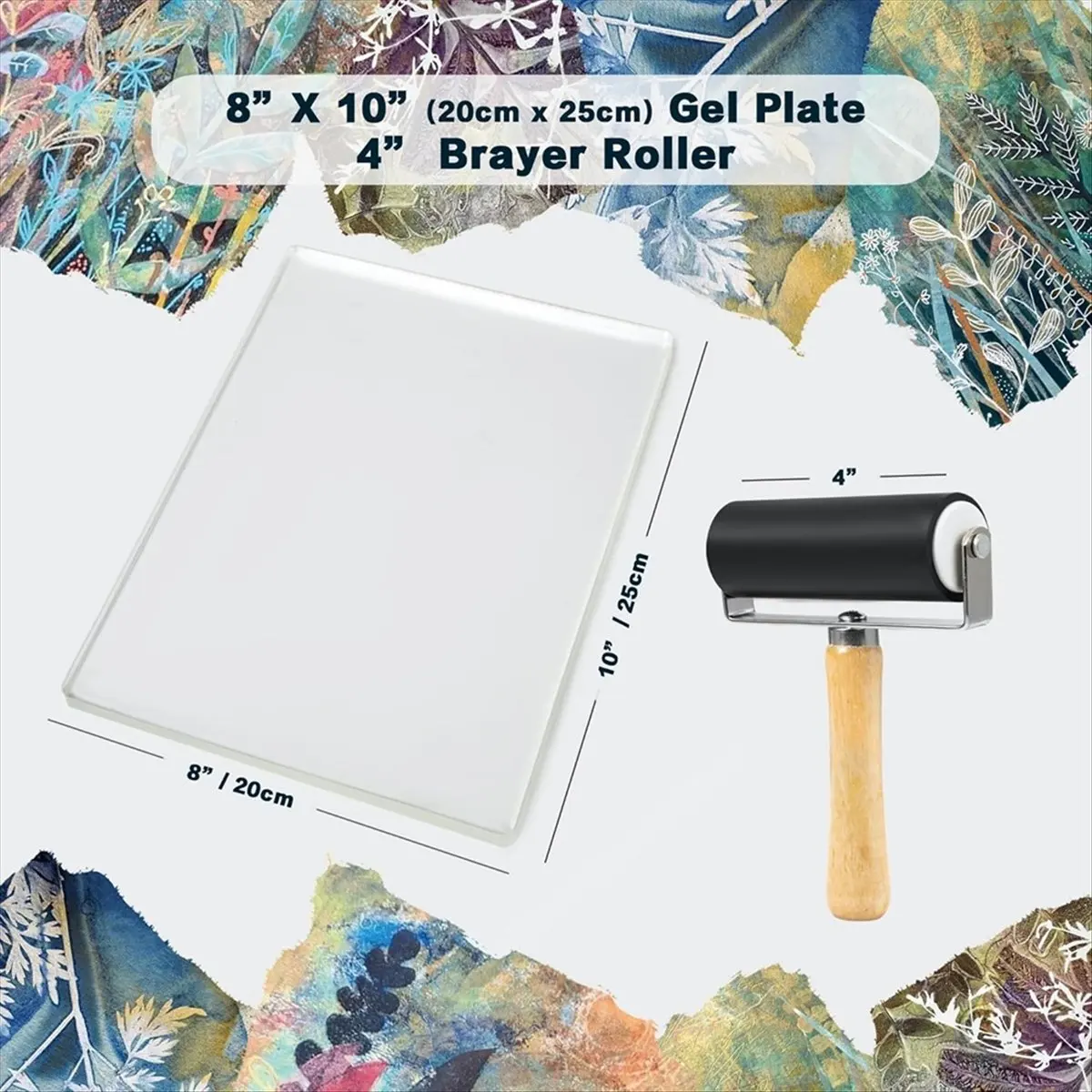 KSOL Gel Printing Plate Kit, with 8x10inch Gelatin Plate, Printmaking Paper, Acrylic Paint for Art, Monoprinting,Card Making
KSOL Gel Printing Plate Kit, with 8x10inch Gelatin Plate, Printmaking Paper, Acrylic Paint for Art, Monoprinting,Card Making