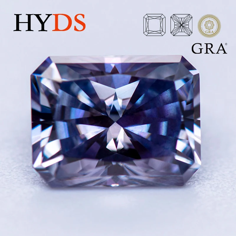 Moissanite Stone Radiant Cut Lavender Color VVS1 Gemstone Charms Beads for DIY Jewelry Making Materials with GRA Certificate
Moissanite Stone Radiant Cut Lavender Color VVS1 Gemstone Charms Beads for DIY Jewelry Making Materials with GRA Certificate