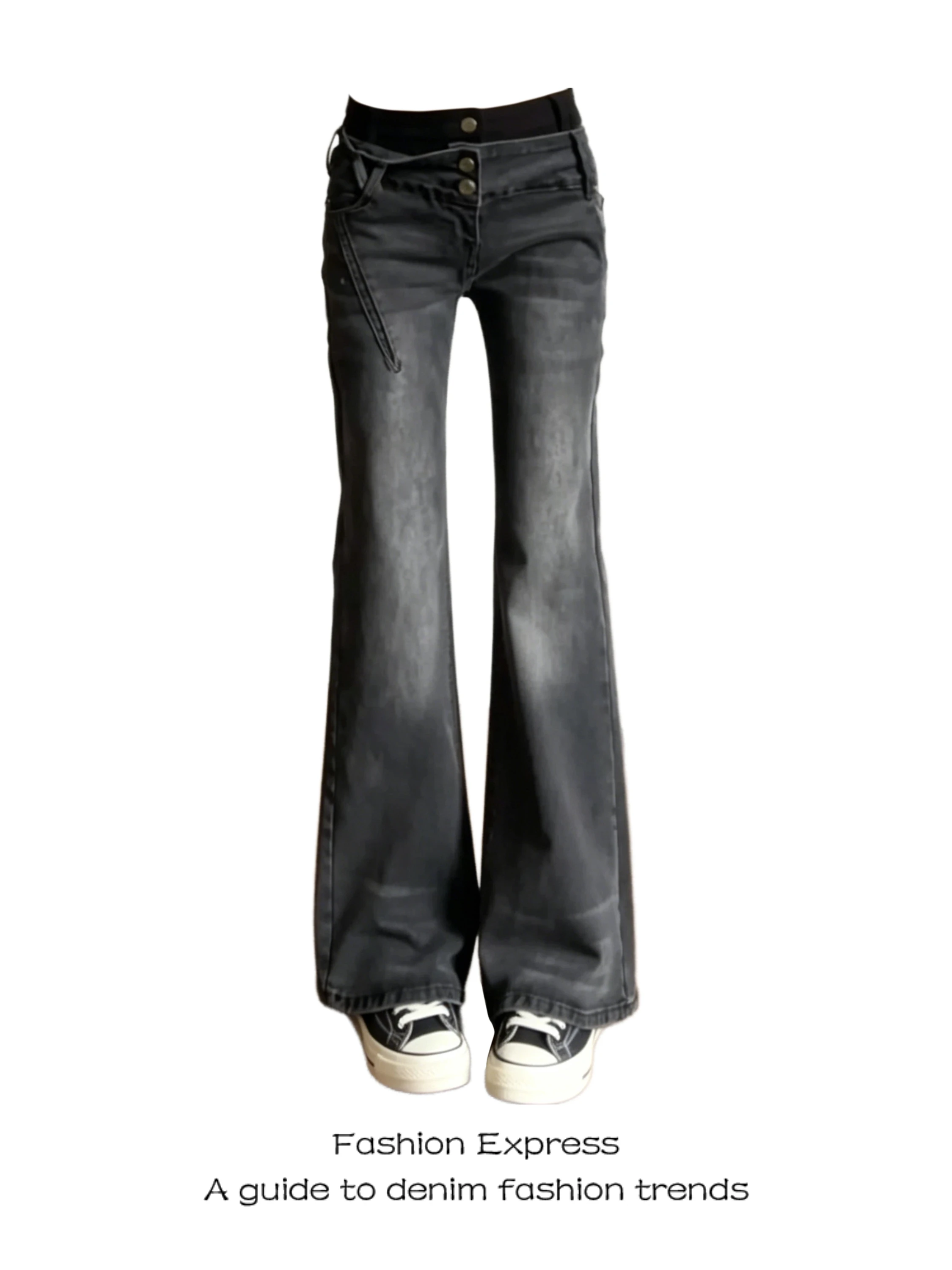 Slim Fit High Waist Bell Bottom Denim Jeans Women's Low Waist Distressed Black Jeans Casual Style Wear Resistant Four Seasons
Slim Fit High Waist Bell Bottom Denim Jeans Women's Low Waist Distressed Black Jeans Casual Style Wear Resistant Four Seasons