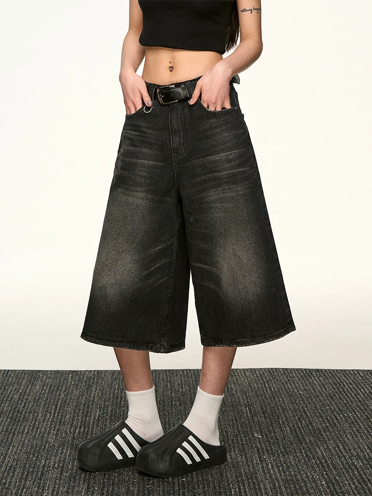 Aaisup American Style Loose Straight Leg Jeans Women's 7/8 Length Pants High Waist Wide Leg Casual Black Denim Spring Summer
Aaisup American Style Loose Straight Leg Jeans Women's 7/8 Length Pants High Waist Wide Leg Casual Black Denim Spring Summer