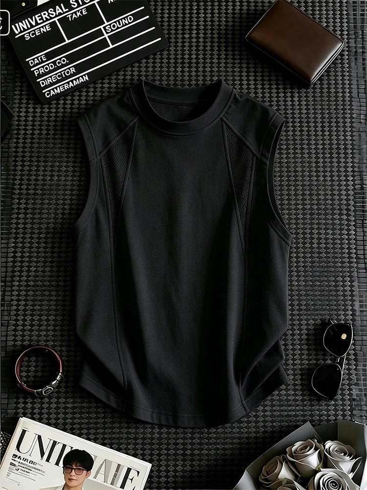 Black American Style Mesh Sports Vest Men's Summer Thin Training Fitness Shoulder Strap Breathable Quick Dry Sleeveless T-Shirt
Black American Style Mesh Sports Vest Men's Summer Thin Training Fitness Shoulder Strap Breathable Quick Dry Sleeveless T-Shirt
