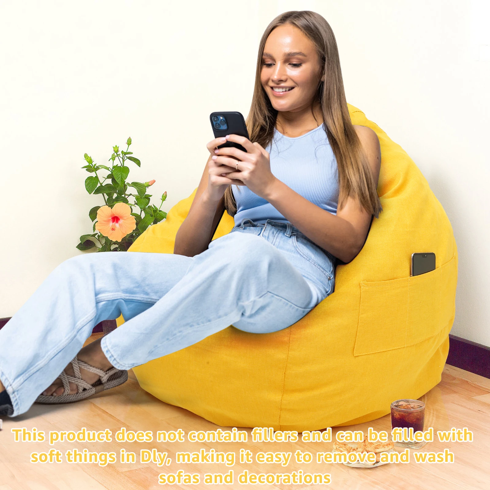 Lazy Sofa Cover Comfortable Large Bean Bag Cover without Filler for Home Bedroom Adults Kids Soft Tatami Chairs Covers Beanbags
Lazy Sofa Cover Comfortable Large Bean Bag Cover without Filler for Home Bedroom Adults Kids Soft Tatami Chairs Covers Beanbags