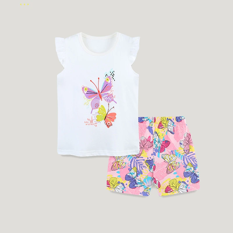 2-7T summer children kids girls fashion cute cotton short sleeve T shirt shorts sets suits
2-7T summer children kids girls fashion cute cotton short sleeve T shirt shorts sets suits