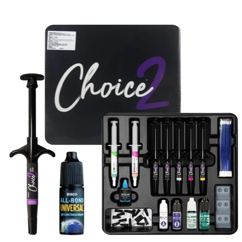 Dental Dentistry BISCO CHOICE 2 Light Cured Porcelain Veneer Bonding Set Dental Light Cured Veneer Cement Dentistry Materials
Dental Dentistry BISCO CHOICE 2 Light Cured Porcelain Veneer Bonding Set Dental Light Cured Veneer Cement Dentistry Materials