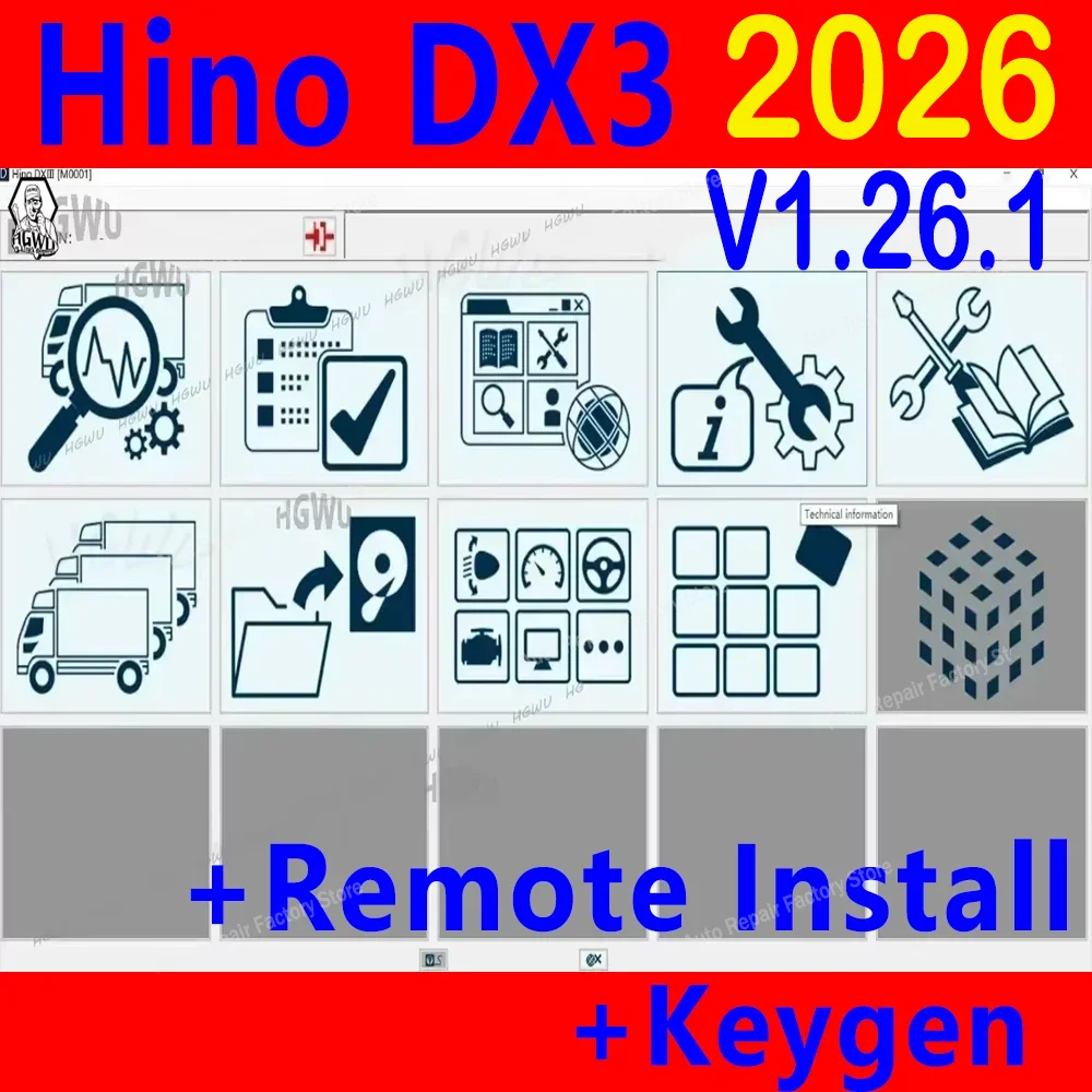 2026 Hino DX3 V1.26.1 Diagnostic Solution Medium & Heavy Duty Truck Diagnostic Programming Software Great Truck Repair Tool
2026 Hino DX3 V1.26.1 Diagnostic Solution Medium & Heavy Duty Truck Diagnostic Programming Software Great Truck Repair Tool