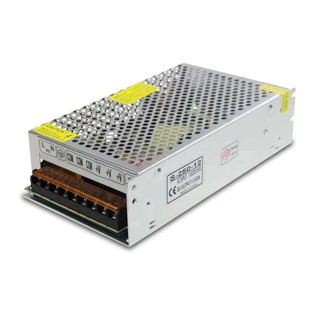 A48T DC 12V 20A 240W Power Supply Transformer Switch AC 110V / 220V to DC 12V 20Amp Switching Adapter Converter LED(20A)
A48T DC 12V 20A 240W Power Supply Transformer Switch AC 110V / 220V to DC 12V 20Amp Switching Adapter Converter LED(20A)