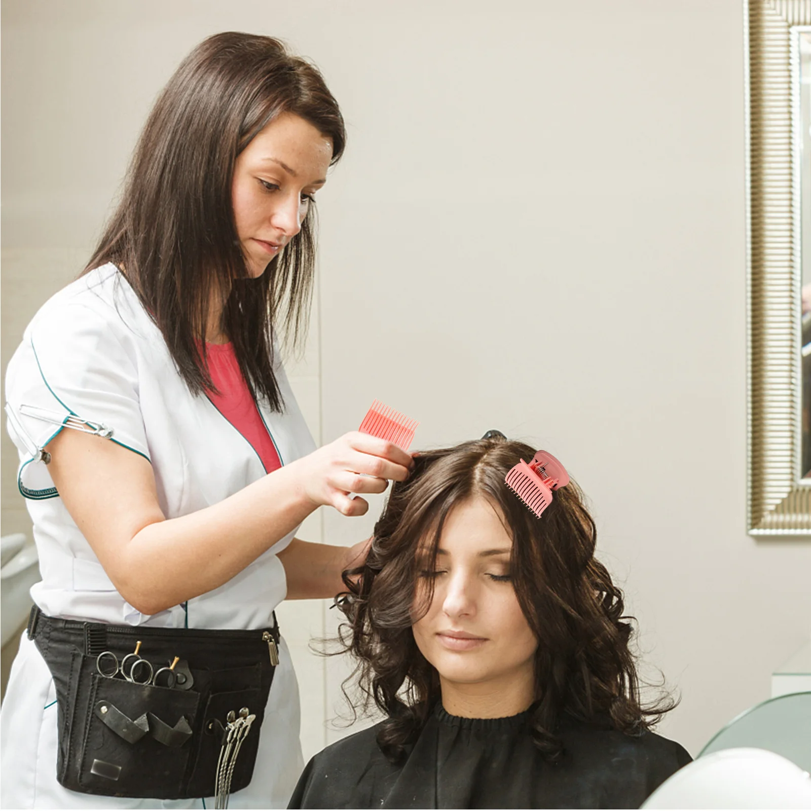 12Pcs Hot Curler Clip Heat Insulated Roller Jaw Clamps Professional Salon Hair Styling Time-Saving Hot Roller Securing Clips
12Pcs Hot Curler Clip Heat Insulated Roller Jaw Clamps Professional Salon Hair Styling Time-Saving Hot Roller Securing Clips