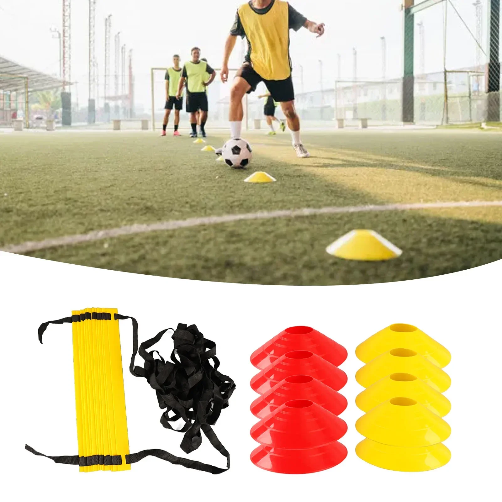 Speed Agility Train Kit Agility Football Ladder Soccer Cones Training Equipment With Bag
Speed Agility Train Kit Agility Football Ladder Soccer Cones Training Equipment With Bag