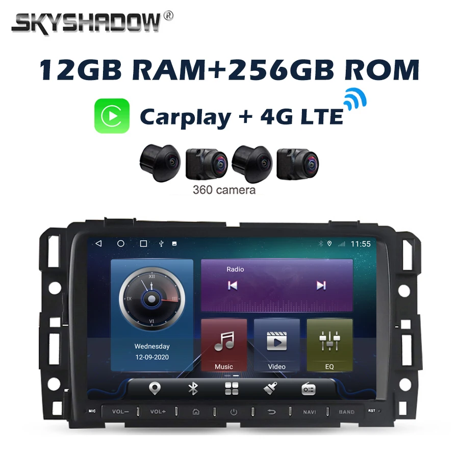 12G + 256G 360 IPS 4G LTE Carplay Auto Android 14.0 Автомобильный DVD-плеер GPS WIFI Радио для GMC Acadia Yukon Tahoe Buick Enclave 2007-
12G + 256G 360 IPS 4G LTE Carplay Auto Android 14.0 Автомобильный DVD-плеер GPS WIFI Радио для GMC Acadia Yukon Tahoe Buick Enclave 2007-