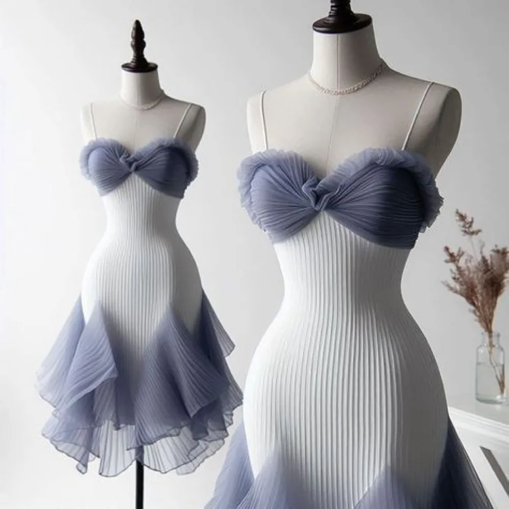 Contrast Color Prom Dresses Luxury Women Sweetheart Pleat Above Knee Length Formal Occasion Evening Party Gown Custom Made
Contrast Color Prom Dresses Luxury Women Sweetheart Pleat Above Knee Length Formal Occasion Evening Party Gown Custom Made