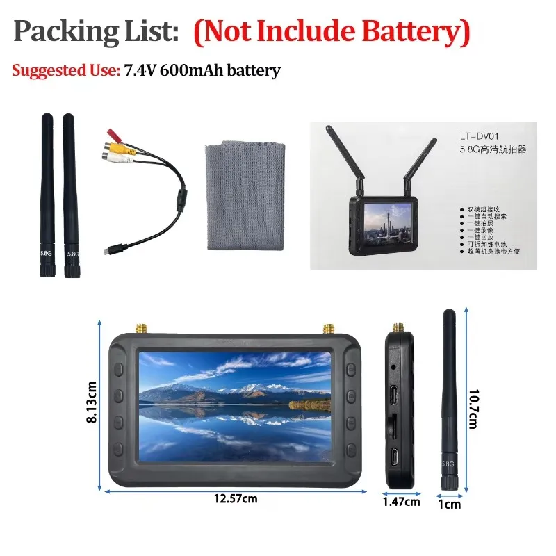 4,3-дюймовый 5,8G FPV DVR монитор ЖК-экран 800x480 FPV приемник монитор двойной приемник для RC FPV дрон квадрокоптер
4,3-дюймовый 5,8G FPV DVR монитор ЖК-экран 800x480 FPV приемник монитор двойной приемник для RC FPV дрон квадрокоптер