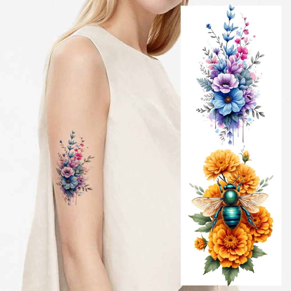 9pcs Temporary Tattoo Beetles And Flowers Temporary Tattoo Stickers Blue Flowers Colorful Flowers Colorful For Arms Male
9pcs Temporary Tattoo Beetles And Flowers Temporary Tattoo Stickers Blue Flowers Colorful Flowers Colorful For Arms Male