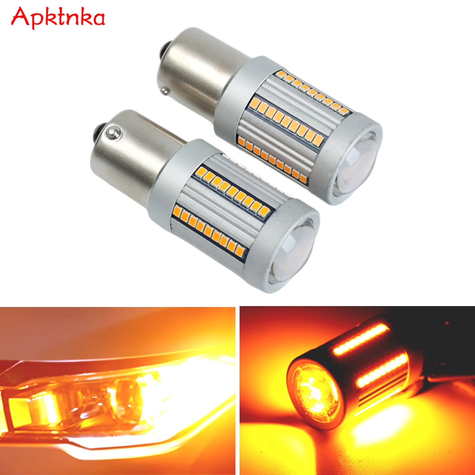 For Car Trun Signal Parking Brake Lights 2PCS P21W 1156 BA15S LED Bulbs 12V 24V 2016-66SMD 2200K Yellow Amber Width Lights Blub
For Car Trun Signal Parking Brake Lights 2PCS P21W 1156 BA15S LED Bulbs 12V 24V 2016-66SMD 2200K Yellow Amber Width Lights Blub