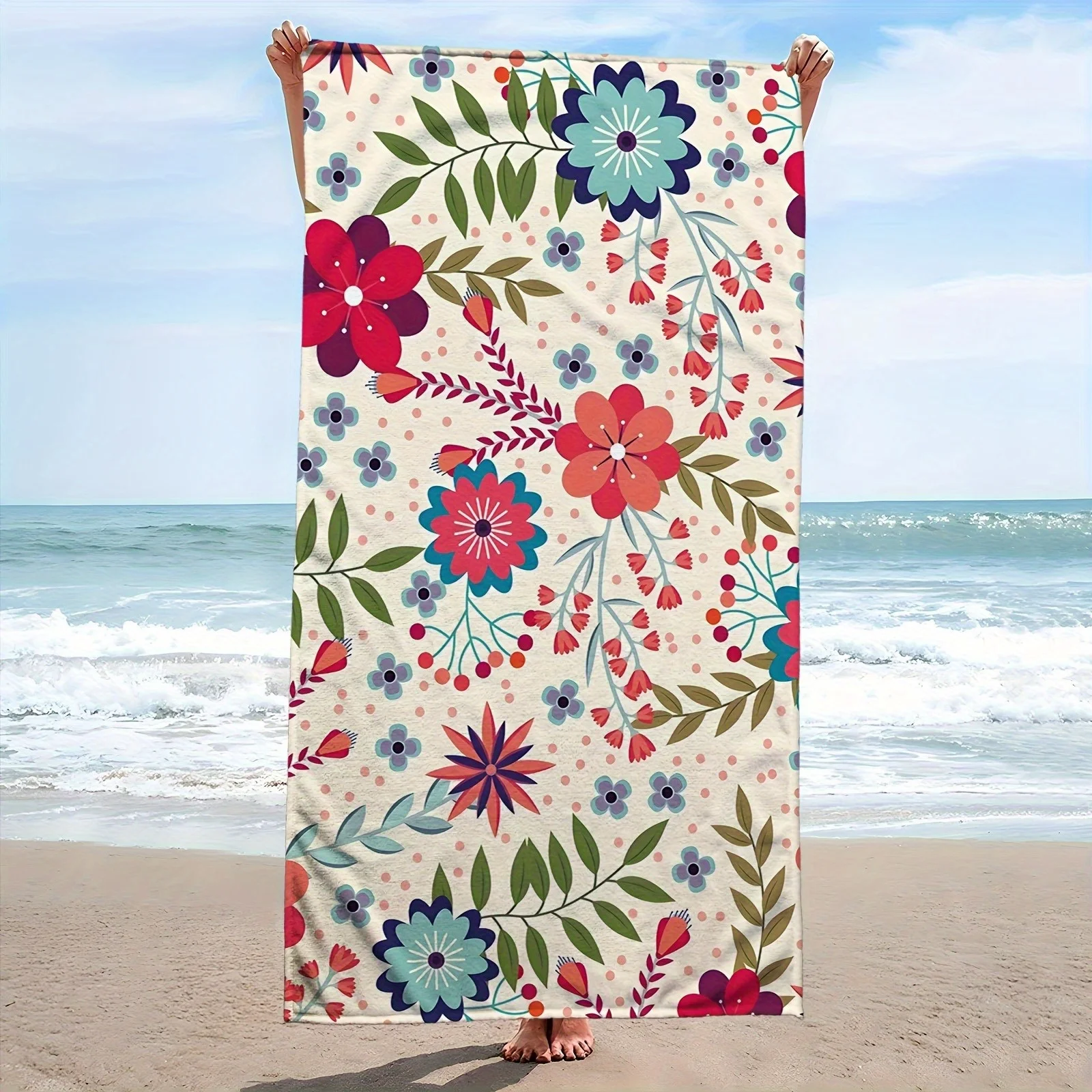 1PC Boho Floral Beach Towel Polyester Quick Dry Travel Towel Unisex Lightweight Soft for Swimming Camping Surfing Beach Essentia
1PC Boho Floral Beach Towel Polyester Quick Dry Travel Towel Unisex Lightweight Soft for Swimming Camping Surfing Beach Essentia