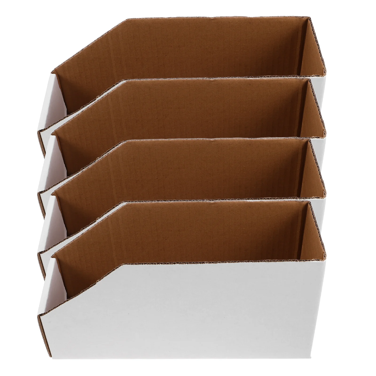 4 Pcs Storage Box Corrugated Boxes Cardboard Carton Rack Bins Shelf Small Moving Sorting
4 Pcs Storage Box Corrugated Boxes Cardboard Carton Rack Bins Shelf Small Moving Sorting
