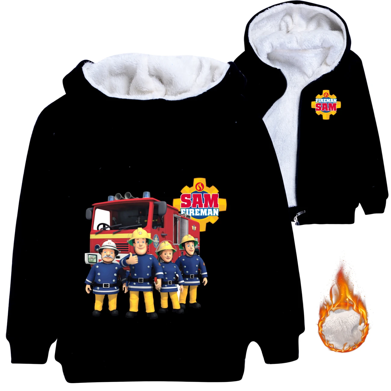 Теплая куртка на молнии для девочек Fireman Sam, зимние Утепленные Плюшевые куртки для девочек, детские флисовые толстовки, детская одежда, Рождественский Костюм
Теплая куртка на молнии для девочек Fireman Sam, зимние Утепленные Плюшевые куртки для девочек, детские флисовые толстовки, детская одежда, Рождественский Костюм