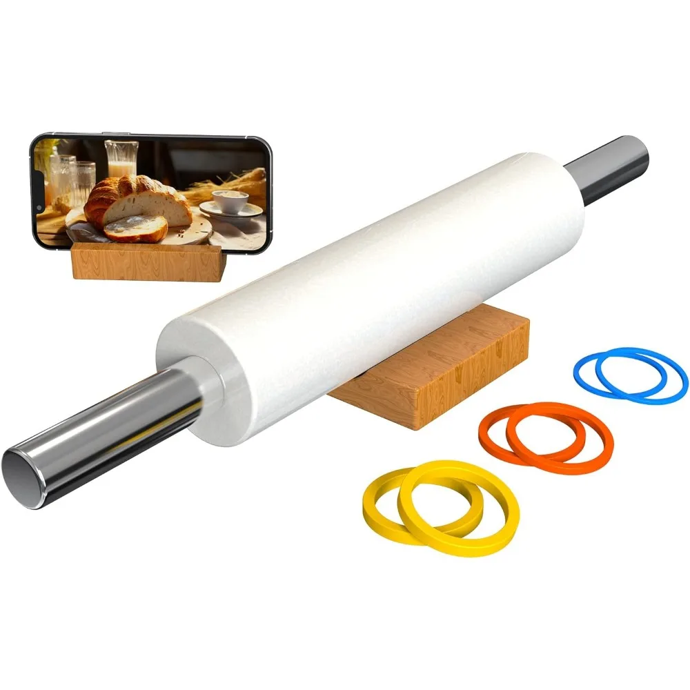 marble rolling pin with stainless steel handle for baking,fondant,pizza,cookie crust,pie,cookies,pastry, 18.5”(includes handle)
marble rolling pin with stainless steel handle for baking,fondant,pizza,cookie crust,pie,cookies,pastry, 18.5”(includes handle)