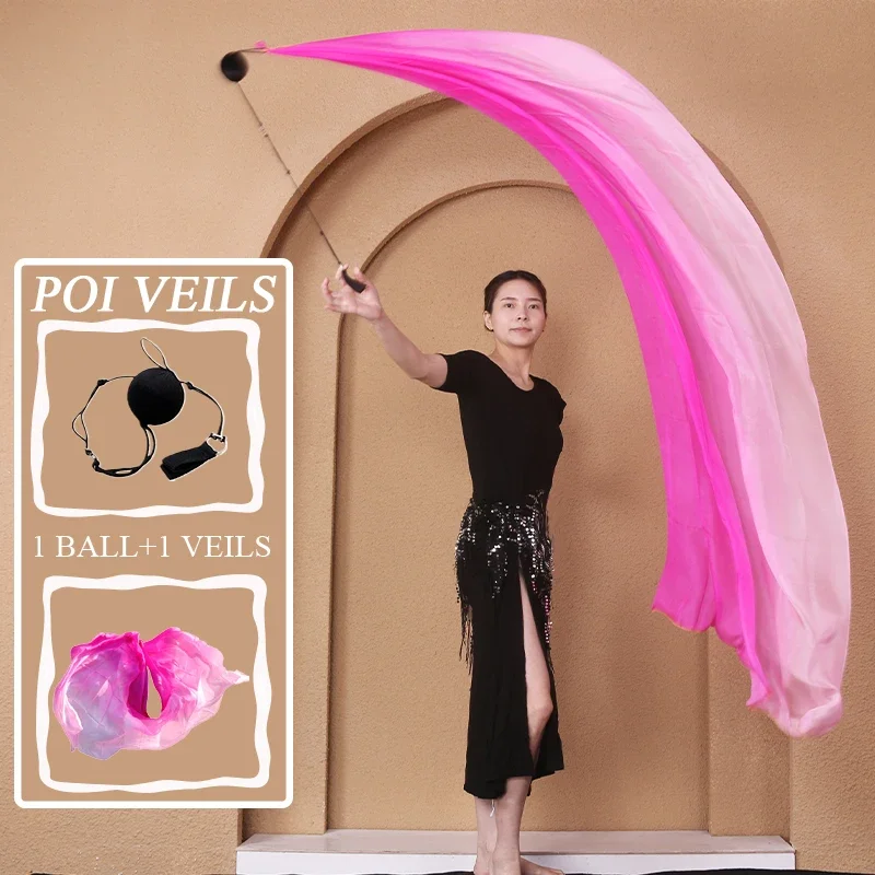 Silk Veil Chain Ball Women Belly Dance Silk Veil Streamer Stage Prpos Belly Dance Thrown Ball Belly Dance Accessories 250*114cm
Silk Veil Chain Ball Women Belly Dance Silk Veil Streamer Stage Prpos Belly Dance Thrown Ball Belly Dance Accessories 250*114cm