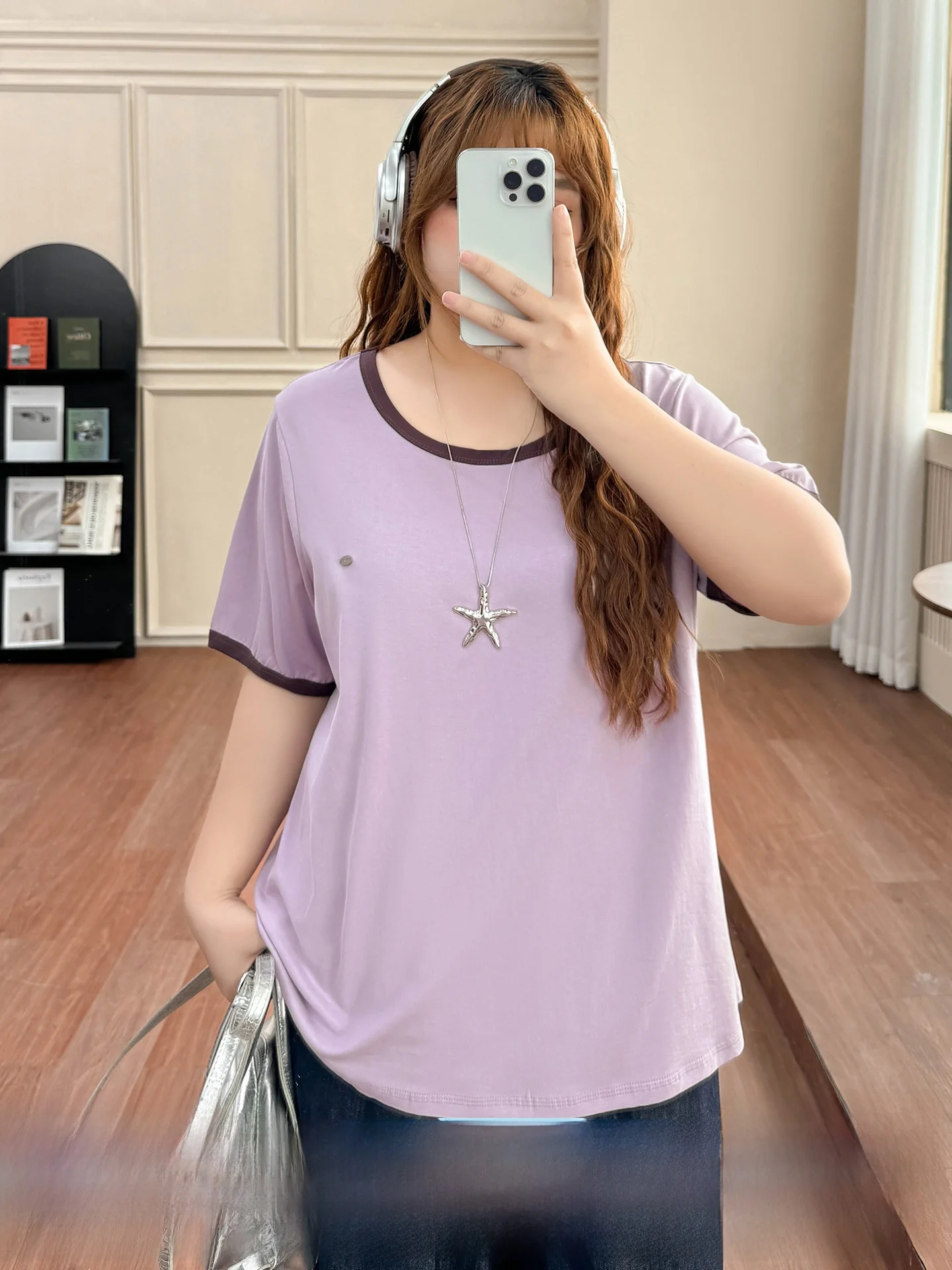 plus Size Women's T-Shirt round Neck Short Sleeve Belly Covering 200 Pounds Slimming Top Casual Loose Fit Breathable Cotton
plus Size Women's T-Shirt round Neck Short Sleeve Belly Covering 200 Pounds Slimming Top Casual Loose Fit Breathable Cotton