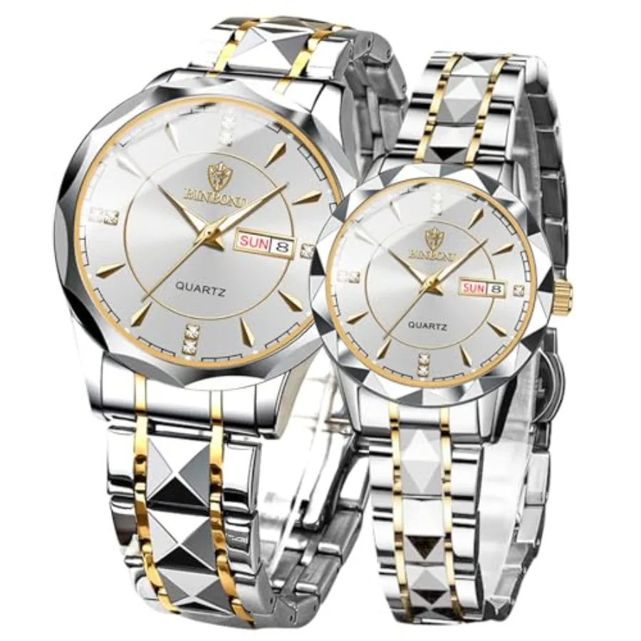 Valentines Couple Pair Watches Men and Women Luminous Calendar Waterproof Stainless Steel Quartz Watch Face his and Hers Watche
Valentines Couple Pair Watches Men and Women Luminous Calendar Waterproof Stainless Steel Quartz Watch Face his and Hers Watche