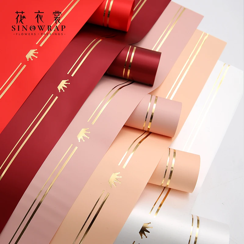 Sinowrap Flower Wrapping Paper Single Sided Gold Printing for Flowers Premium Waterproof Flower Shop Floral Packaging Film 20pcs
Sinowrap Flower Wrapping Paper Single Sided Gold Printing for Flowers Premium Waterproof Flower Shop Floral Packaging Film 20pcs