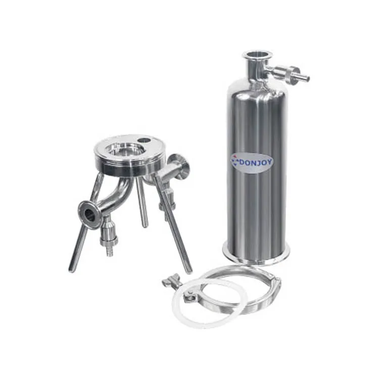 DONJOY Stainless Steel 304 316L Sanitary Strainer Clamped Microporous Cartridge Filter With Sample Valve
DONJOY Stainless Steel 304 316L Sanitary Strainer Clamped Microporous Cartridge Filter With Sample Valve