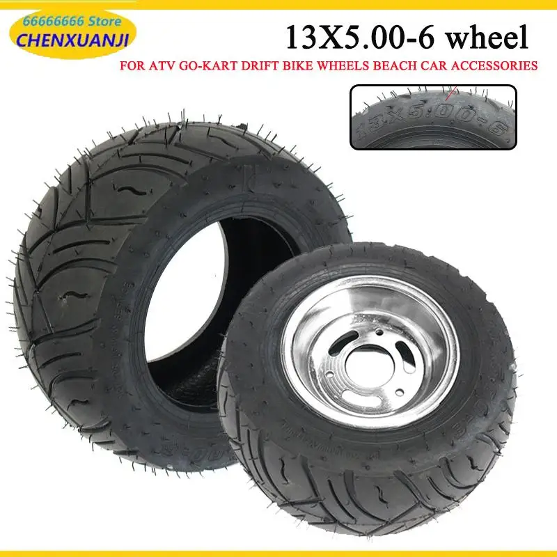 6-inch wheels 13x5.00-6 tires and wheel rims suitable for ATV go kart drifting wheels beach bike accessories
6-inch wheels 13x5.00-6 tires and wheel rims suitable for ATV go kart drifting wheels beach bike accessories