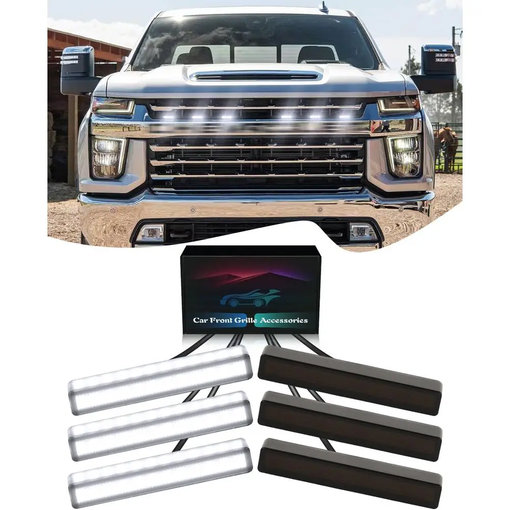 6Pcs LED Grill Light or 2025 2024 Raptor Grille Lights Amber Warning ront Bumper Light Accories 2019-2023 (White)
6Pcs LED Grill Light or 2025 2024 Raptor Grille Lights Amber Warning ront Bumper Light Accories 2019-2023 (White)