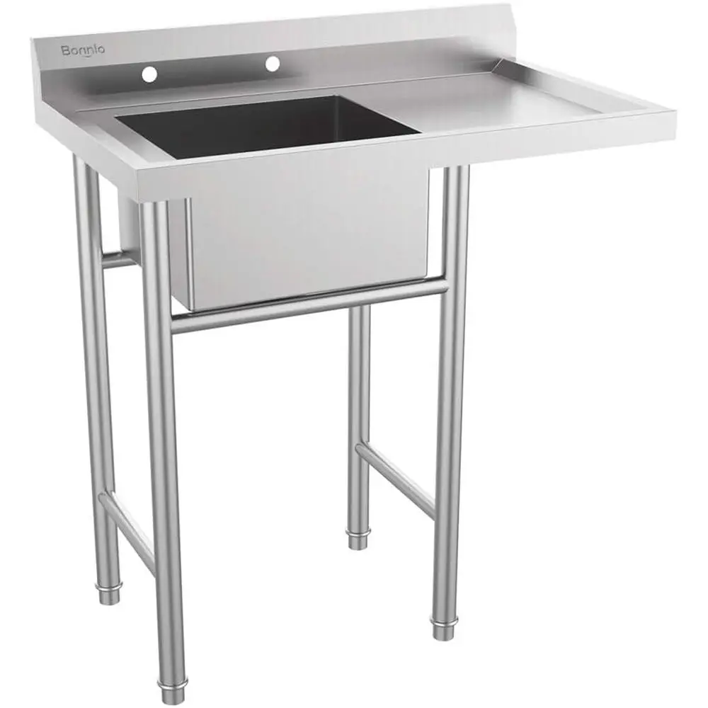 304 Stainless Steel Utility Sink with Drainboard - Commercial Grade for Restaurants, Laundries, and Workshops
304 Stainless Steel Utility Sink with Drainboard - Commercial Grade for Restaurants, Laundries, and Workshops