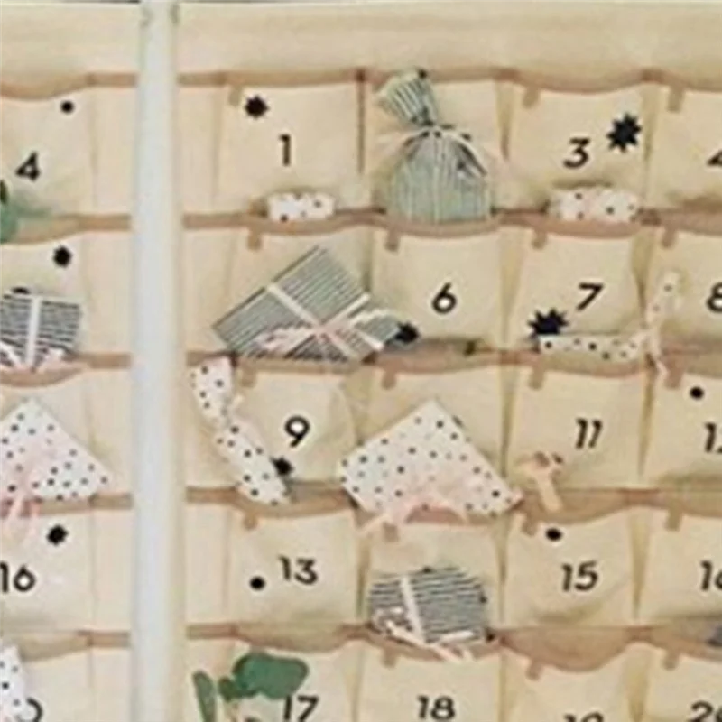 Hanging Storage Bags,Advent-Calendar,Fabric Advent-Calendar With 24 Pockets,For Children Storage Chocolate And Sweets Durable
Hanging Storage Bags,Advent-Calendar,Fabric Advent-Calendar With 24 Pockets,For Children Storage Chocolate And Sweets Durable